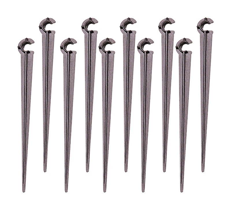 1/4 in. Tubing Support Stake, Plastic, 4 in., 10-Pack