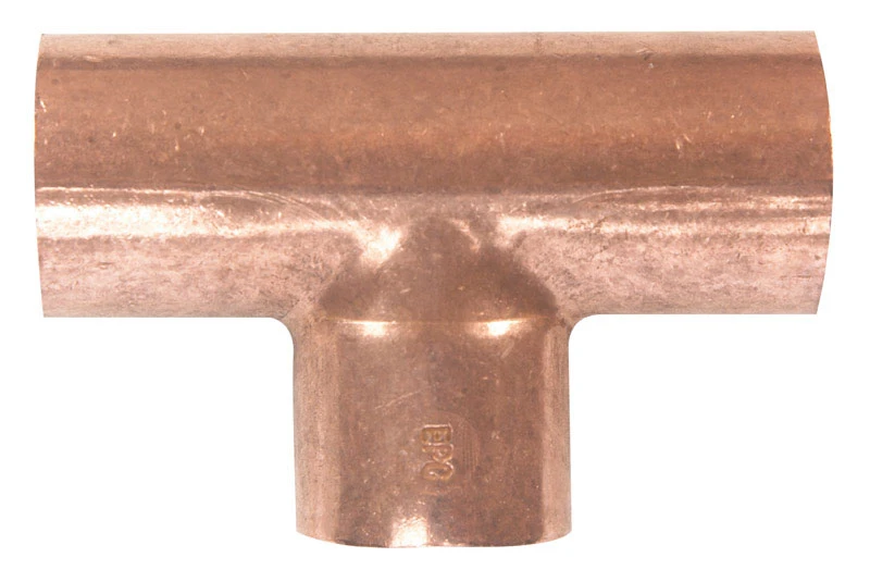 Contractor Pack Copper Pipe Sweat Tee, 1/2 In. CxCxC, 10-Pk.