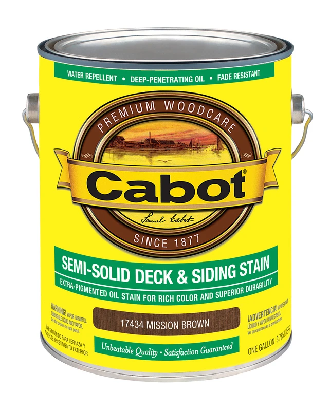 Deck & Siding Stain, Semi-Solid, VOC, Mission Brown, 1-Gallon