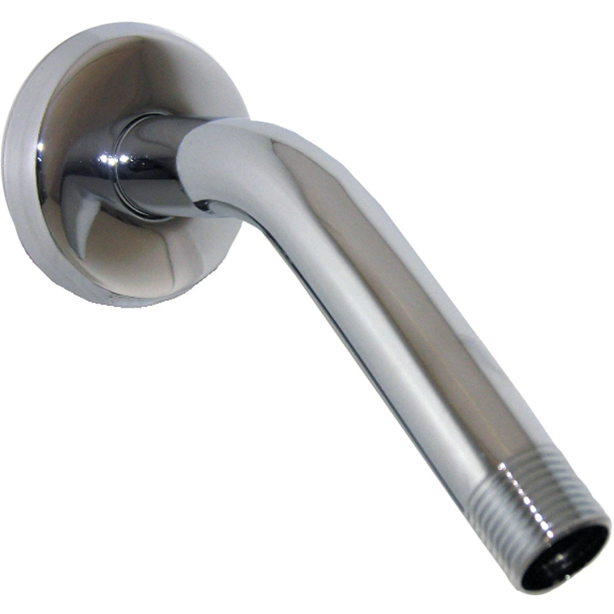 1/2-Inch Male Pipe Thread x 6-Inch Chrome Shower Arm & Flange With Wall Flange