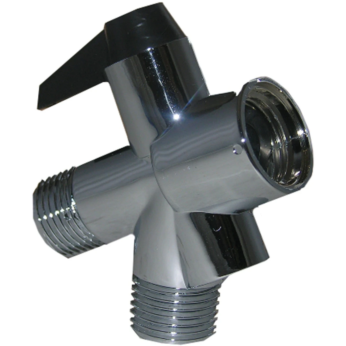 Chrome Plastic Lever Shower Flow Diverter