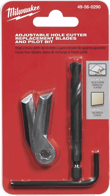 Hole Cutter Replacement Blades & Pilot Bit, Adjustable