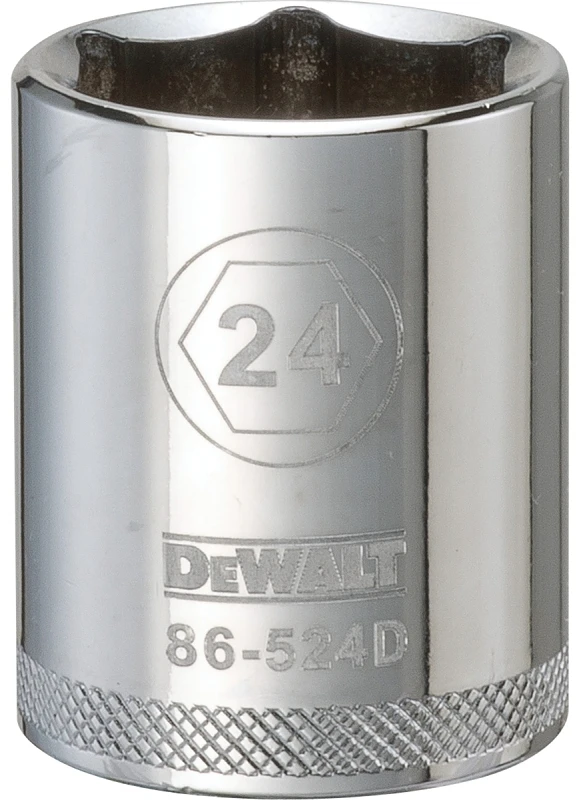 Metric Shallow Socket, 6-Point, 1/2 In. Drive, 24mm