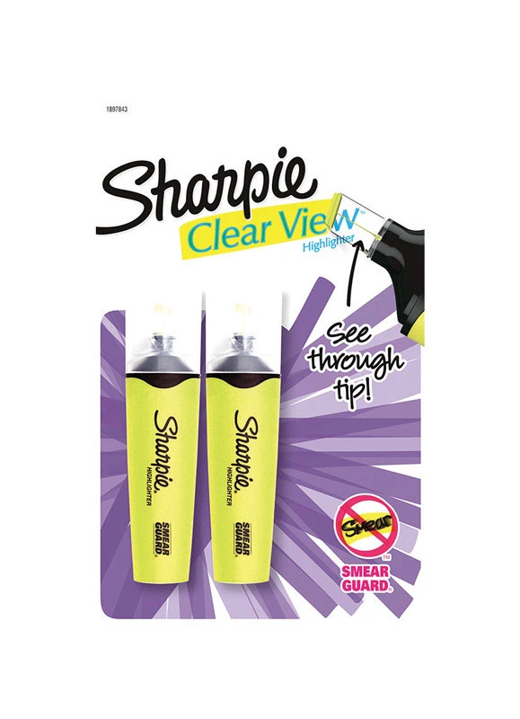 Clearview Highlighter, Smear Guard, Assorted Colors