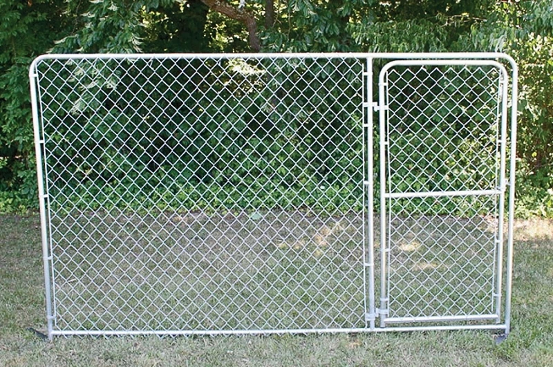Dog Kennel Bent Frame Gate Panel, Silver Series, 10 x 6 Ft.