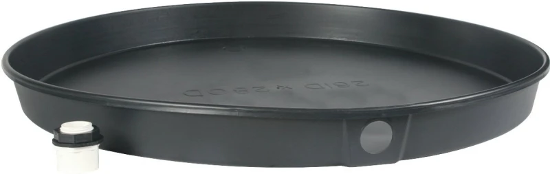 Water Heater Drain Pan With Fitting, Plastic, 26 x 2.5 In.