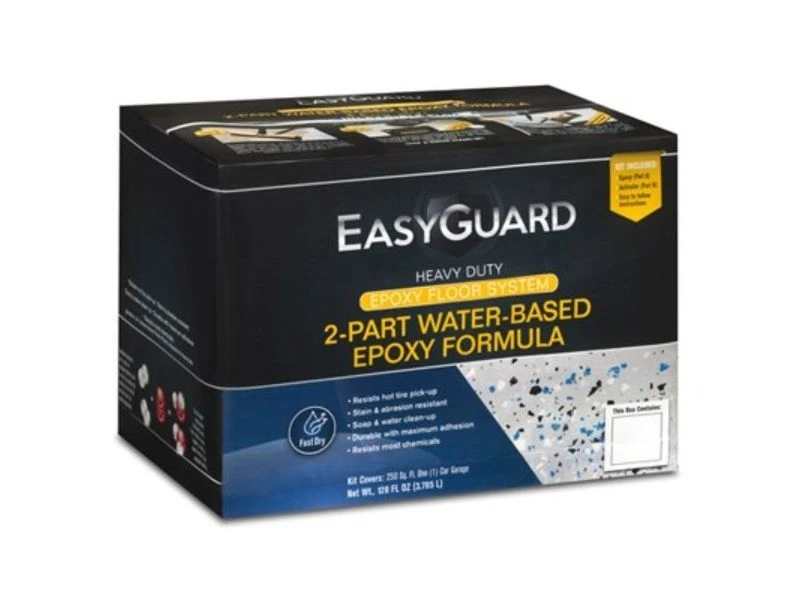 Garage Floor Epoxy Paint Coating Kit, Semi-GlossGray, 1 Gallon