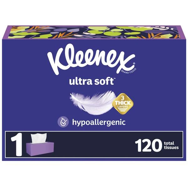 Ultra Soft Facial Tissue, White, 120-Ct.