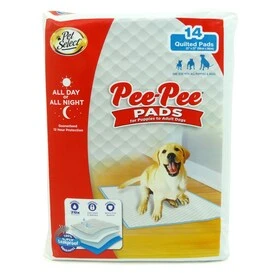 Pet Select Pee-Pee Pads for Dogs & Puppies, Standard 22 x 22 In., 14-Ct.