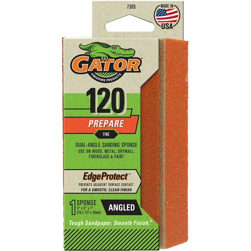 EZ123 Angle Sanding Sponge, 120-Grit