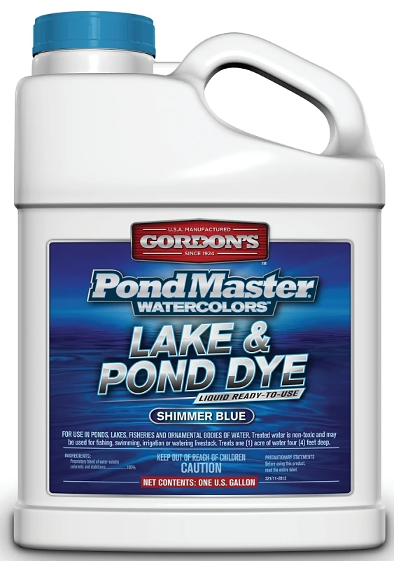 Pondmaster Watercolors Lake and Pond Dye, Shimmer Blue, 1 Gallon Concentrate