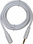 Stereo Extension Cable, White, 3.5mm, 6 Ft.