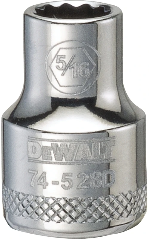 SAE Socket, Shallow, 12-Point, 5/16 In., 3/8 In. Drive