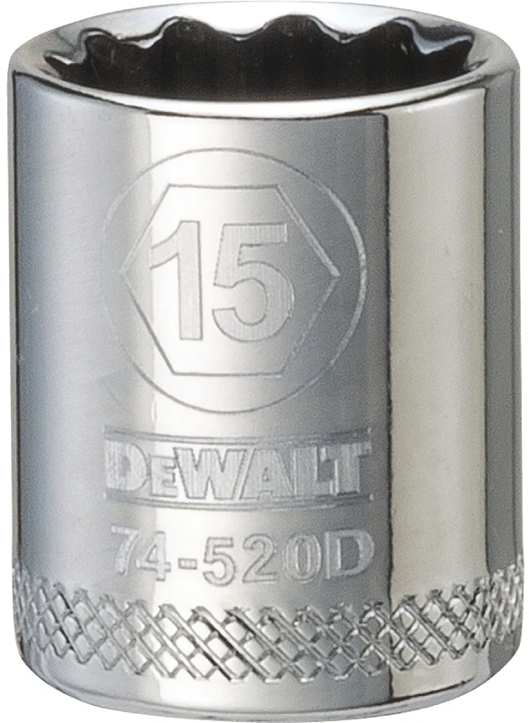 Metric Shallow Socket, 12-Point, 3/8 In. Drive, 15mm