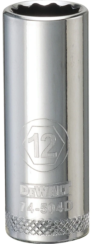Metric Deep Socket, 12-Point, 3/8 In. Drive, 12mm