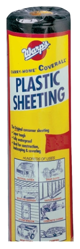 15 Ft. X 25 Ft. Black 4 Mil. Plastic Sheeting For Versatile Use