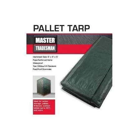 Pallet Tarp Cover, Green/Brown, 5 x 4 x 4-Ft.