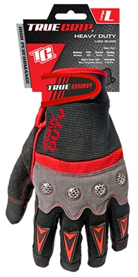 Heavy-Duty Work Gloves, Touchscreen Compatible, Knuckle Protection, L