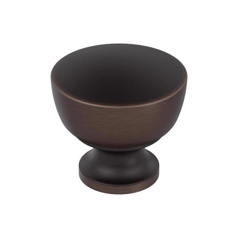 Oil‑Rubbed Bronze 1.25″ Transitional Round Cabinet Knob – Zinc, Single Piece