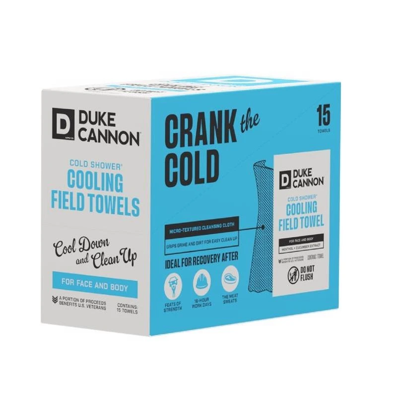 Duke Cannon Cold Shower Cooling Towel – 15‑Count Reusable Chill Towels for Sports & Outdoors