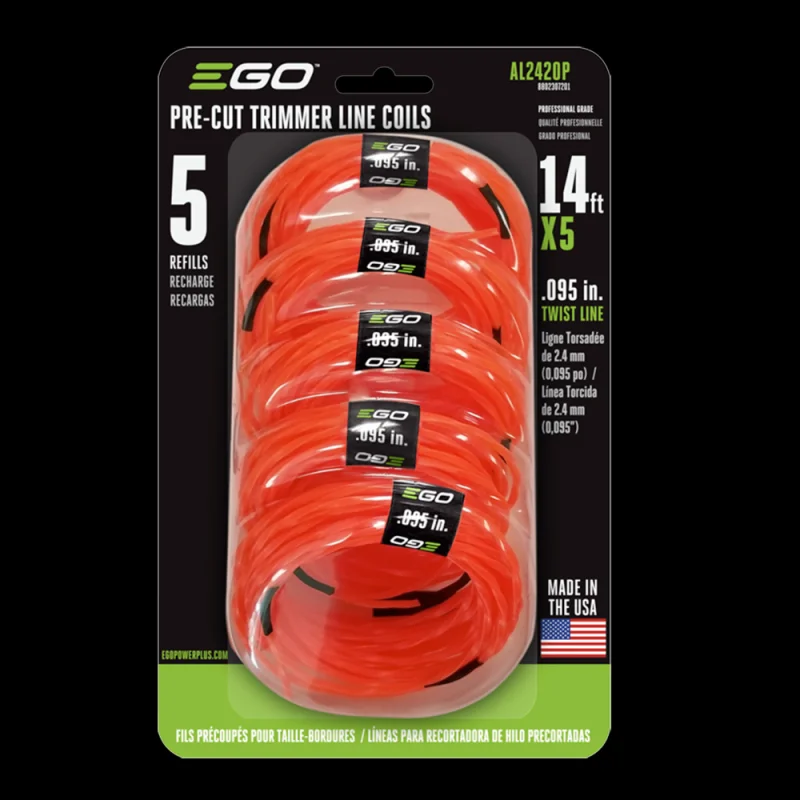 AL2420P EGO Pre Cut .095″ Twisted Trimmer Line (5 Pack)