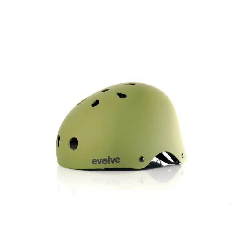 Evolve Skateboard Helmet Olive Green