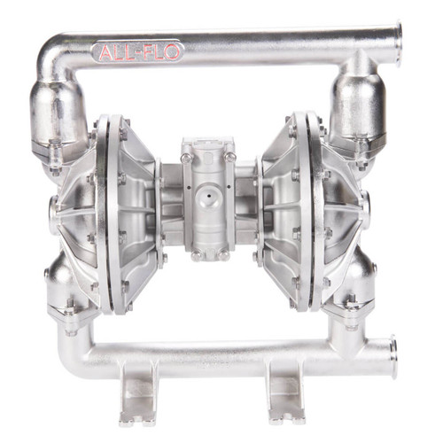 All-Flo F Series 1 1/2 in. Tri-Clamp All-Pur FDA Pumps, 115 GPM w/Santoprene Diaphragm, Valve & Ball, EPDM O-Ring, SS Seats