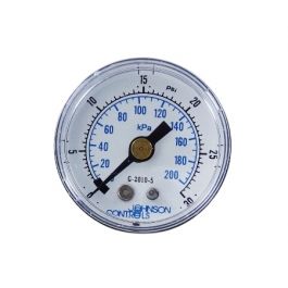 Johnson Controls G-2010-5 Air Pressure Gauge 1-1/2" Dial 0-30 PSI 1/8" Center back
