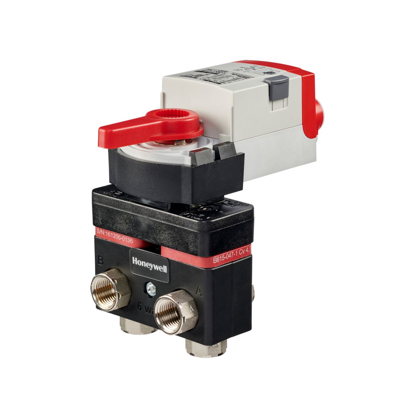 Honeywell VB6 Series 6-Way Control Ball Valve & Actuator VB6B047+140+AL