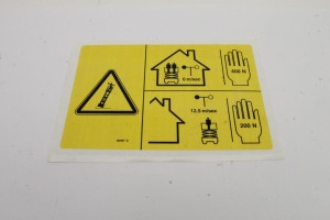 Genie Lift Part # 82497GT - DECAL, DANGER, SIDEFORCE 200400, EA