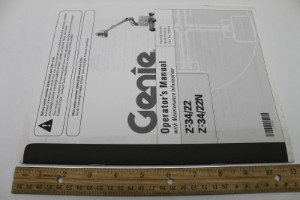 Genie Lift Part # 43654GT - MANUAL,OPERATORS,Z34&Z34N,2ED*, EA