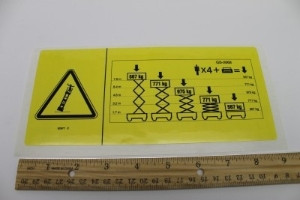 Genie Lift Part # 82877GT - DECAL,LABEL,MAXCAP CE GS2668, EA