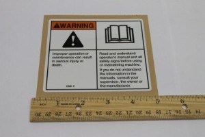 Genie Lift Part # 97666GT - DECAL,WARN,READ MANUAL, EA