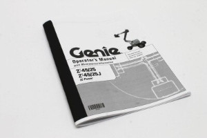 Genie Lift Part # 82600GT - MANUAL,OPERATORS,Z4525&Z4525J*, EA
