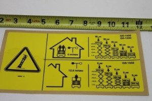 Genie Lift Part # 82664GT - DECAL SYMBOL MAXCAP CE GS15XX, EA