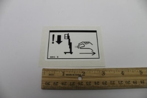 Genie Lift Part # 82915GT - DECAL,LABEL,AUX LOWERING, EA