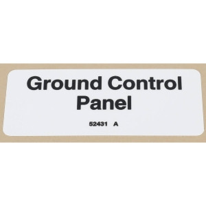 Genie Lift Part # 52431GT - DECAL,LABEL,GROUND CONTROL PNL, EA