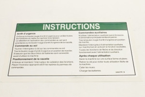 Genie Lift Part # 52947FRGT - DECAL,NOTICE,OP INST,GR,Z45DC, EA