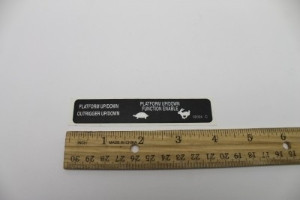 Genie Lift Part # 52324GT - DECAL,LABEL,UP/DOWN & FNCTN EN, EA