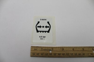 Genie Lift Part # 82589GT - DECAL,LABEL,TIRE PRESSURE,Z60, EA