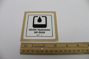 Genie Lift Part # 82161GT - DECAL,LABEL,UCON HYDROLUBE, EA