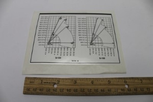 Genie Lift Part # 72119GT - DECAL,LABEL,ROM CHART 120/125, EA