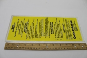 Genie Lift Part # 6773GT - DECAL,SL OPER INSTR,PRE '94, EA