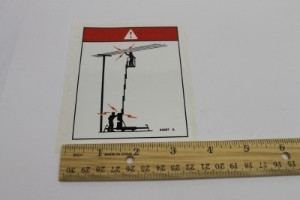 Genie Lift Part # 82987GT - DECAL,DANGER,ELEC HAZ SYMB, EA