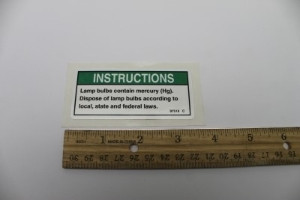 Genie Lift Part # 97518GT - DECAL,NOTICE,LAMP DISPOSAL, EA