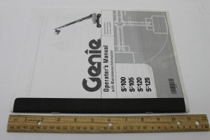 Genie Lift Part # 82599GT - MANUAL,OPERATORS,S-100/5&120/5, EA