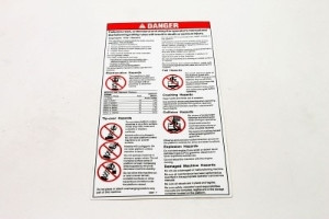 Genie Lift Part # 43091GT - DECAL,DANGER,GENERAL SAFETY, EA