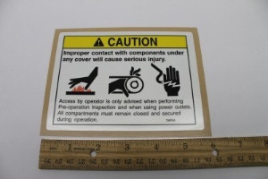 Genie Lift Part # 72870GT - DECAL,CAUTION,COMPONENT CONTCT, EA