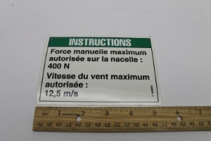Genie Lift Part # 44986FRGT - DECAL,NOTICE,MAX MAN FORCE 90, EA