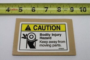 Genie Lift Part # 97529GT - DECAL,CAUTION,MOVING PARTS, EA